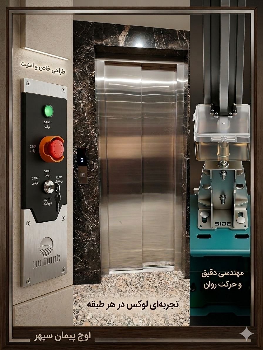تابلو کنترل و سیستم ایمنی آسانسور